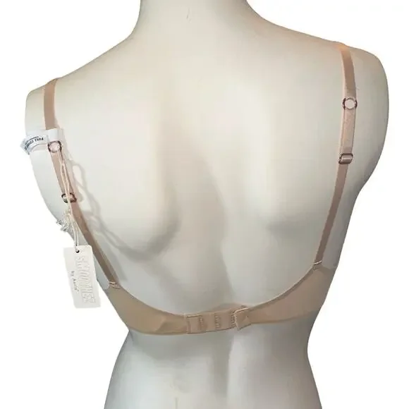 Smoothez by Aerie Bra Balconette Coverage Unlined Underwire Nude 36C - Picture 2 of 2